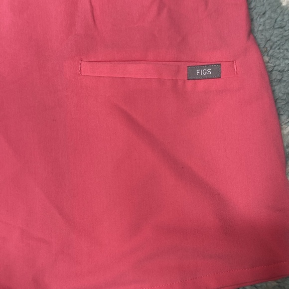 Figs neon pink v neck scrub top - Picture 3 of 5